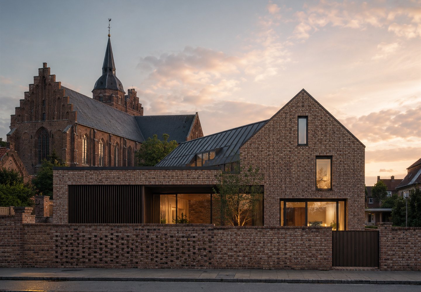 DK Arkitekter konceptvisual - historisk villa og helhedsrenovering AI-genereret konceptvisual af helhedsrenoveret historisk villa med moderne boligkvalitet.